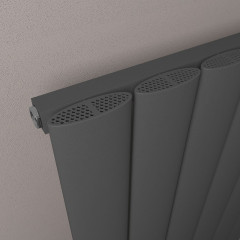 Malmesbury 600 x 1420mm Aluminium Radiator - Matt Anthracite