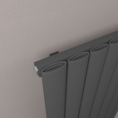 Sandhurst 1800 x 415mm Aluminium Radiator - Matt Anthracite