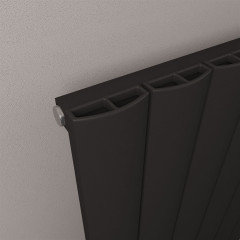 Tordino 600 x 1040mm Aluminium Radiator - Matt Black