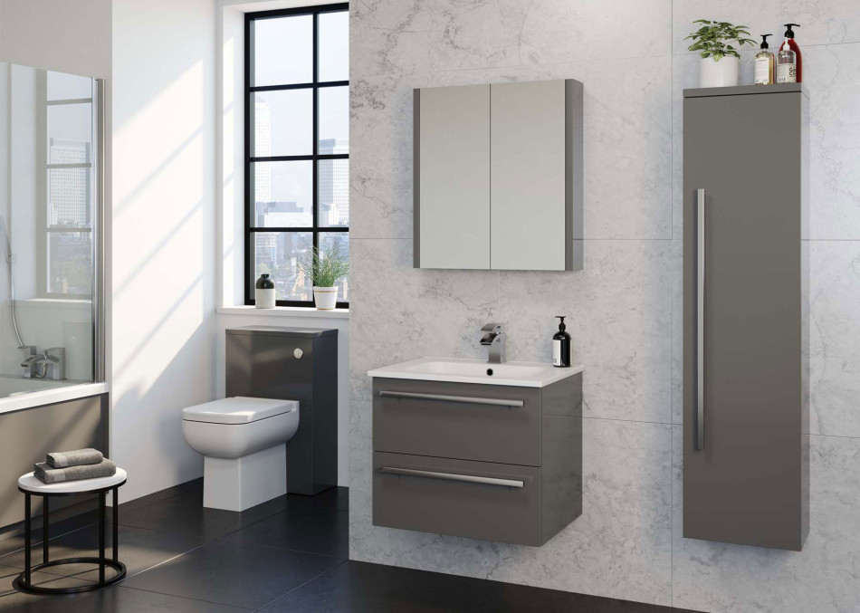 Purity Dark Gloss Grey Family Bathroom Lifestyle image